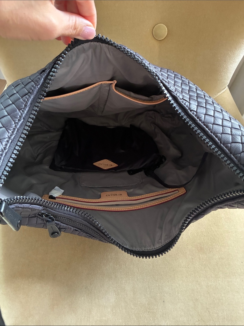 MZ WALLACE Black Large Woven Shoulder - Picture 4 of 11